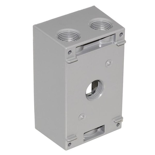 Sigma Engineered Solutions Outlet Box, 1 Gang, Die-Cast Metal - 14251