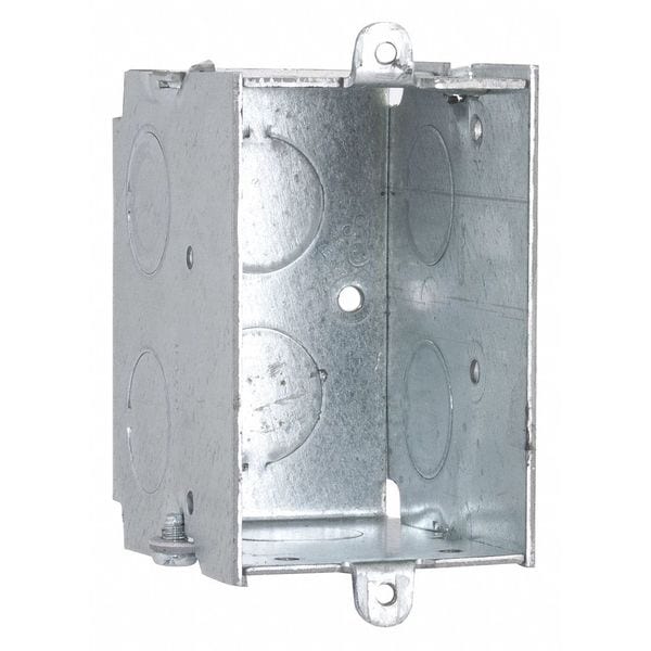 Raco Electrical Box, 12.5 cu in, Switch Box Type, 1 Gang, Steel - 501