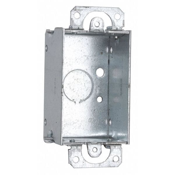 Raco Electrical Box, 7.5 cu in, Switch Box Type, 1 Gang, Steel - 400