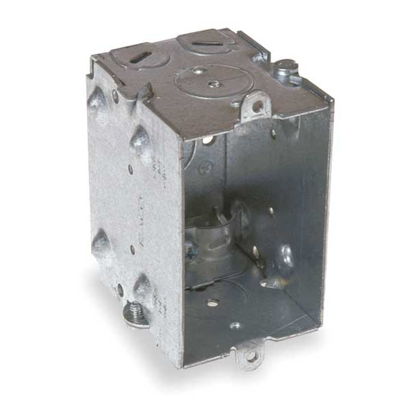 Raco Electrical Box, 12.5 cu in, Switch Box Type, 1 Gang, Galvanized Zinc - 528