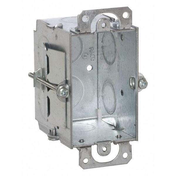 Raco Electrical Box, 12.5 cu in, Switch Box Type, 1 Gang, Steel - 506