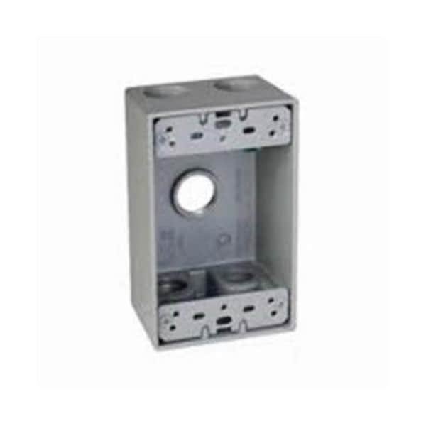 Mulberry Electrical Box, 18 cu in, Outlet Box Type, 1 Gang, Aluminum - 30215
