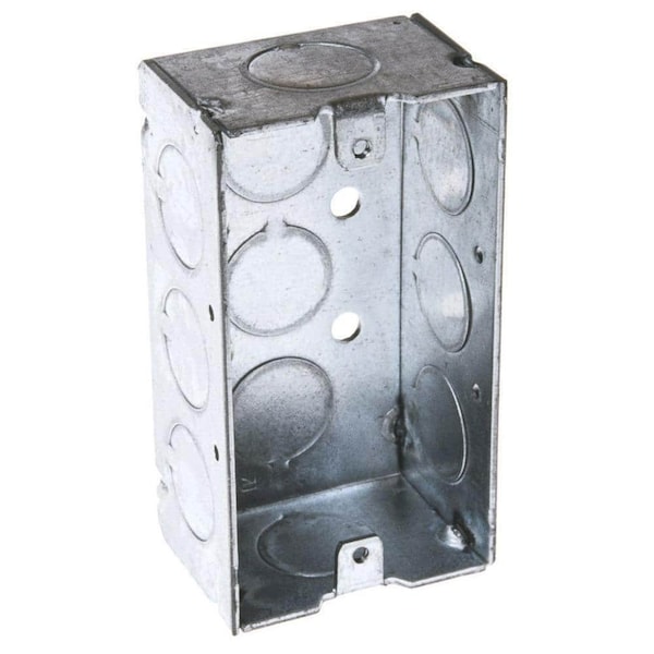 Racoorporated Electrical Box, 16.5 cu in, Handy Box Type, 1 Gang, Steel - 8670