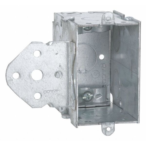 Raco Electrical Box, 18 cu in, Switch Box Type, 1 Gang, Steel - 603
