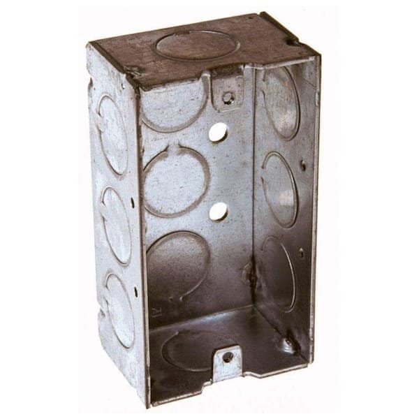 Racoorporated Electrical Box, 11.5 cu in, Wall Box Type, 1 Gang, Steel - 8650