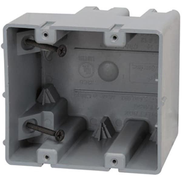 Switch On 38 cu. in. 2 Gang Electrical Box, Gray - SW2811961