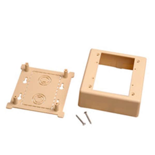 Cable Wholesale CableWholesale  Dual Gang Surface Mount Box with Raceway Knockouts, Ivory - 31R5-200IV