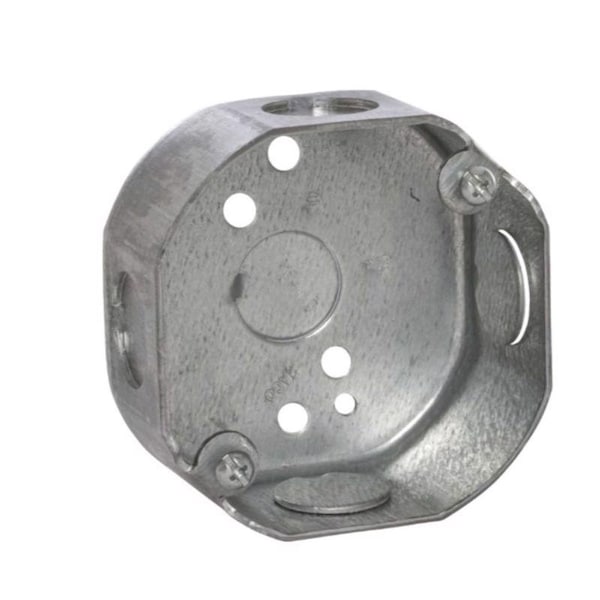 Southwire New and Old Work Octagon Galvanized Steel Surface Mount Box Silver - 24151-R-UPC