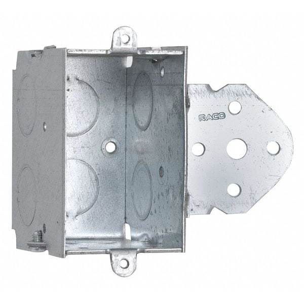 Raco Electrical Box, 12.5 cu in, Switch Box Type, 1 Gang, Steel - 502