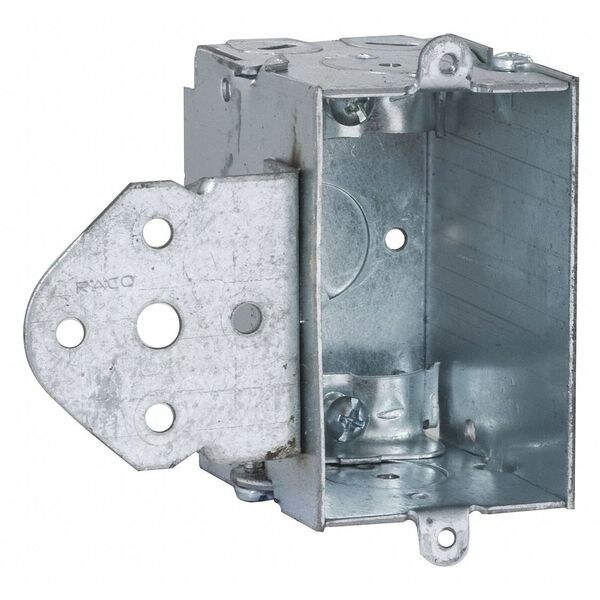 Raco Electrical Box, 12.5 cu in, Switch Box Type, 1 Gang, Steel - 540