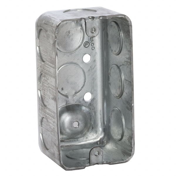 Raco Electrical Box, 13 cu in, Wall Box Type, 1 Gang, Steel - 8660