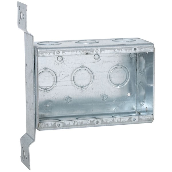 Raco Electrical Box, 47.8 cu in, Wall Box Type, 3 Gangs, Steel - 686