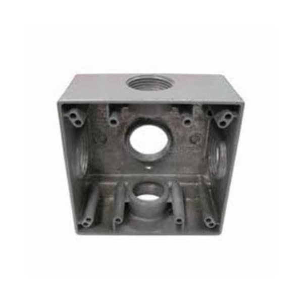 Mulberry Electrical Box, 30.5 cu in, Outlet Box Type, 2 Gangs, Aluminum - 30270