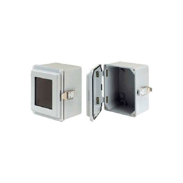 Pentair Equipment Protection Hoffman A14107JFGQRPWR J Box, Type 4X, Window Cover/QR, 13.50x10.00x7.03, Fiberglass - A14107JFGQRPWR