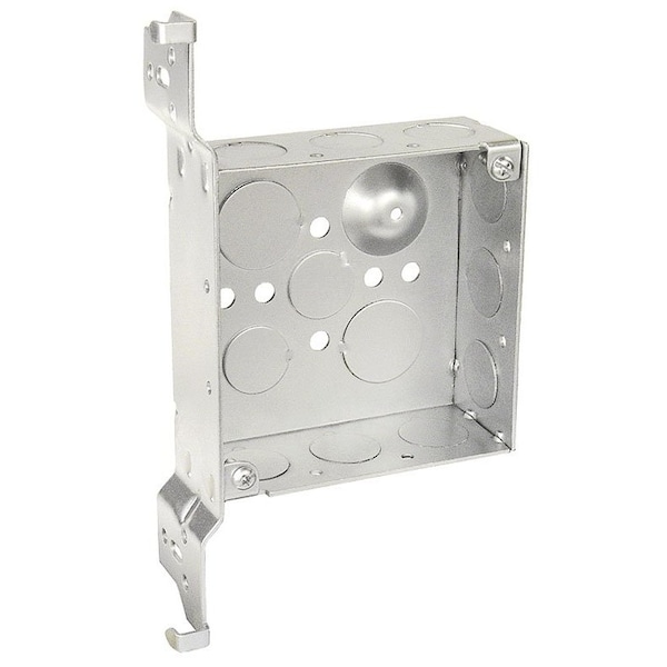 Southwire Electrical Box, 21 cu in, Square Box Type, 4 Gangs, Steel - 52151-WB