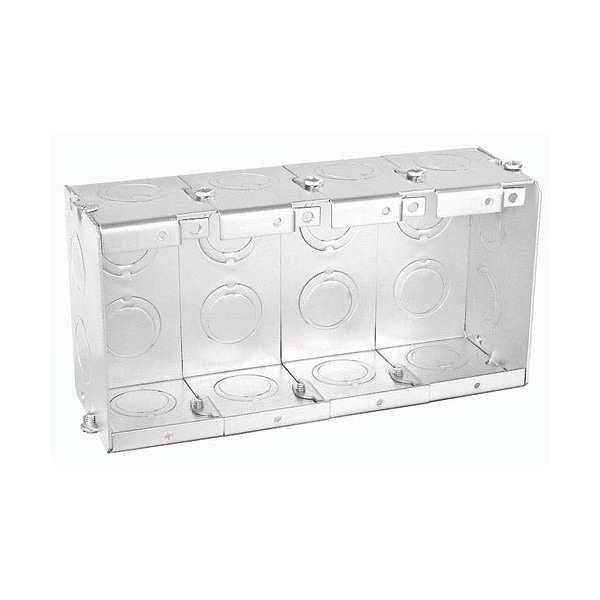 Southwire Electrical Box, 56 cu in, Masonry Box Type, 4 Gangs, Steel - TB-425-G