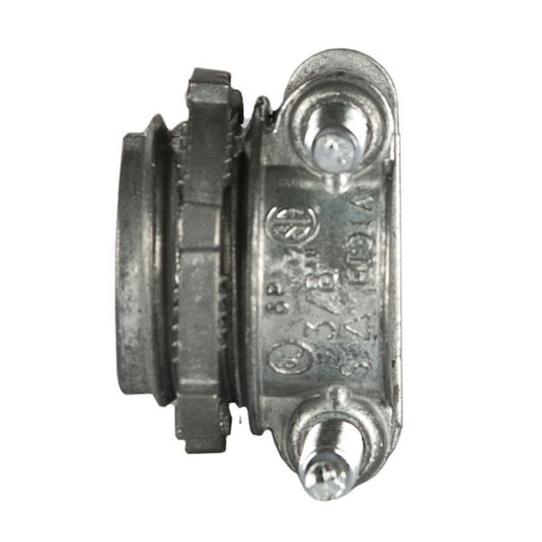 Raco Conduit Fitting Grounding Connector, 1/2 in, Threaded, Die Cast Zinc, Silver - 2711