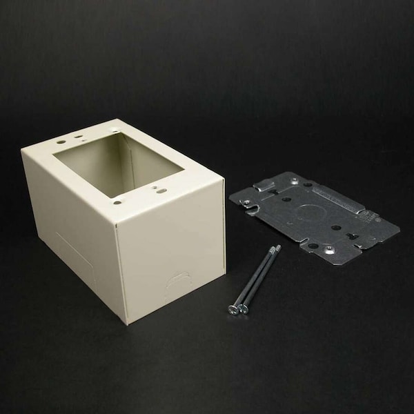 Legrand Device Box, 2400 Series, 2.87 in H, 4-5/8 in L, Ivory - V2444