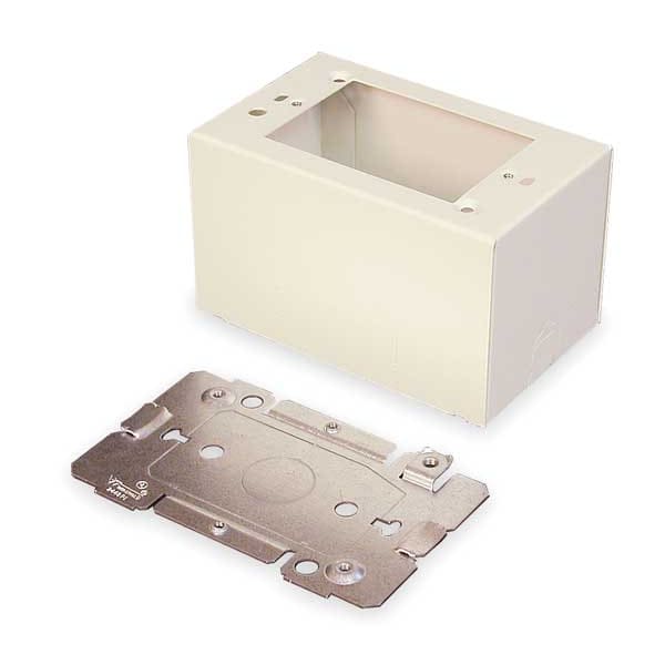 Legrand Device Box, 2400 Series, 2.87 in H, 4-5/8 in L, Ivory - V2444