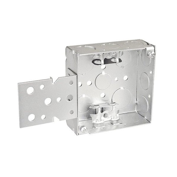 Southwire Electrical Box, 21 cu in, Square Box Type, 4 Gangs, Steel - 52151-BBX