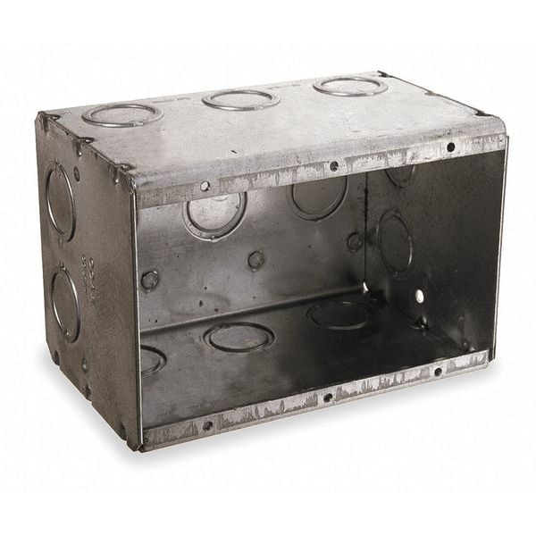 Raco Electrical Box, 47.8 cu in, Masonry Box Type, 3 Gangs, Steel - 692