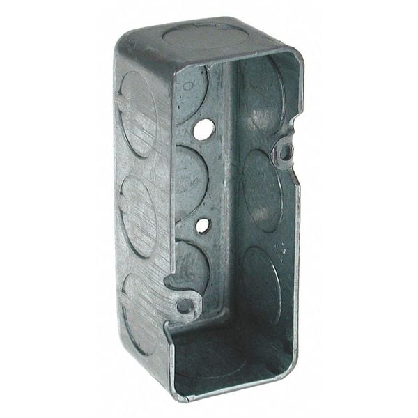 Raco Electrical Box, 7.3 cu in, Handy Box Type, 1 Gang, Galvanized Steel - 640