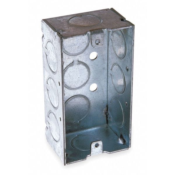 Raco Electrical Box, 11.5 cu in, Handy Box Type, 1 Gang, Galvanized Zinc - 650