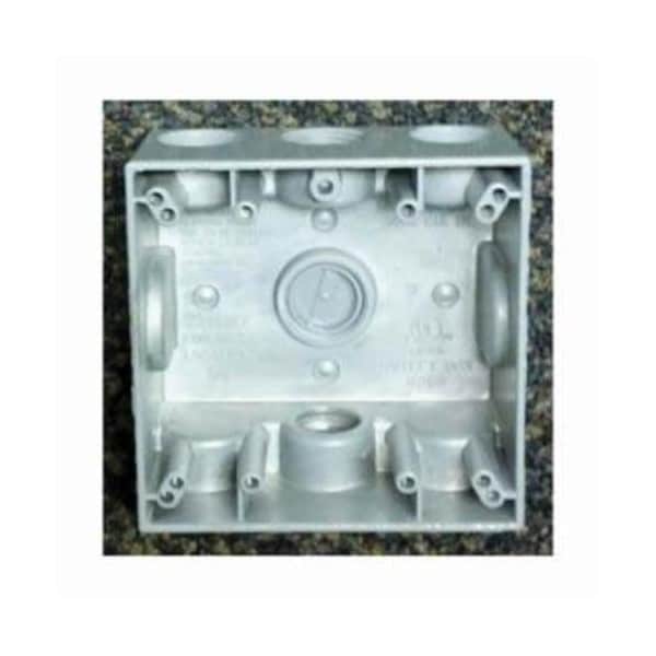 Mulberry Electrical Box, 30.5 cu in, Outlet Box Type, 2 Gangs, Aluminum - 30236