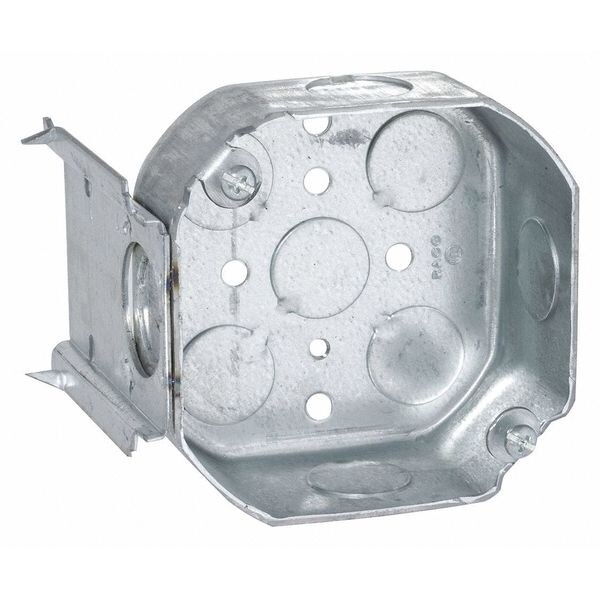 Raco Electrical Box, 15.5 cu in, Octagon Box Type, Steel - 158