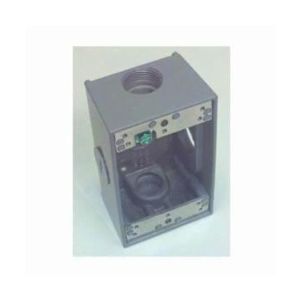 Mulberry Electrical Box, 18 cu in, Outlet Box Type, 1 Gang, Aluminum - 30224