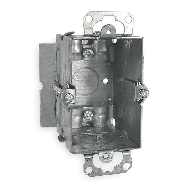 Raco Electrical Box, 12.5 cu in, Switch Box Type, 1 Gang, Steel - 512