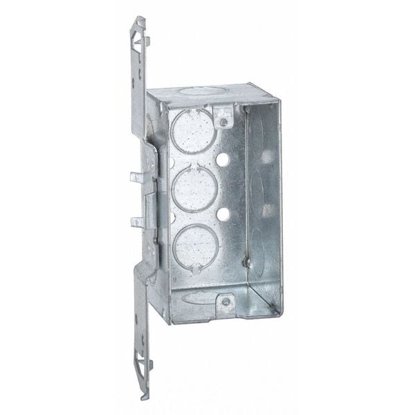 Raco Electrical Box, 16.5 cu in, Handy Box Type, 1 Gang, Steel - 678
