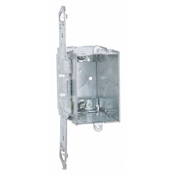 Raco Electrical Box, 18 cu in, Switch Box Type, 1 Gang, Steel - 605
