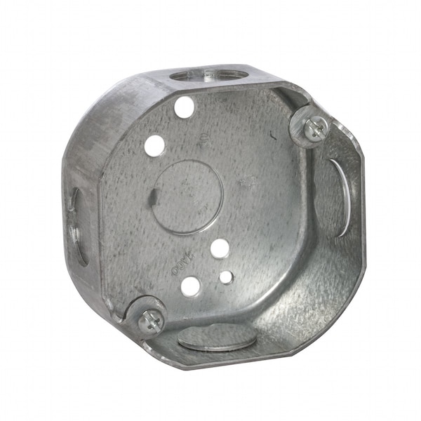 Raco Electrical Box, 11.8 cu in, Octagon Box Type, 1 Gang, Galvanized Steel, Octagon Shape - 110