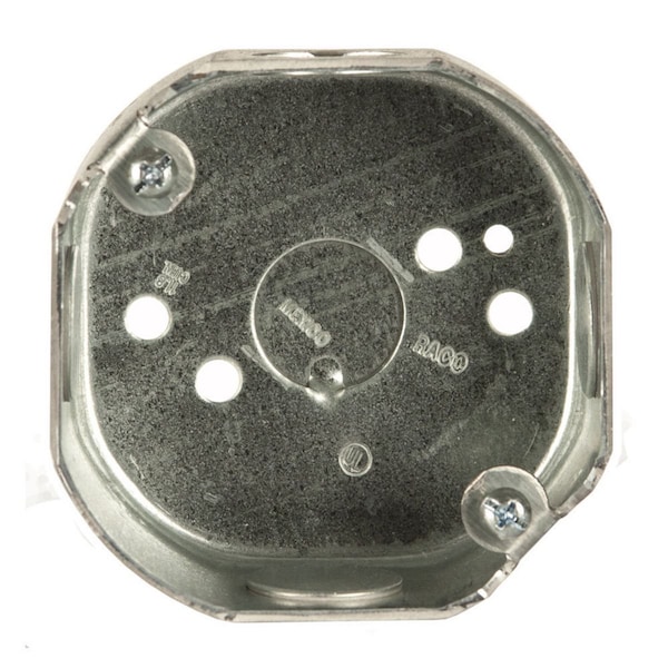 Raco Electrical Box, 11.8 cu in, Octagon Box Type, 1 Gang, Galvanized Steel, Octagon Shape - 110