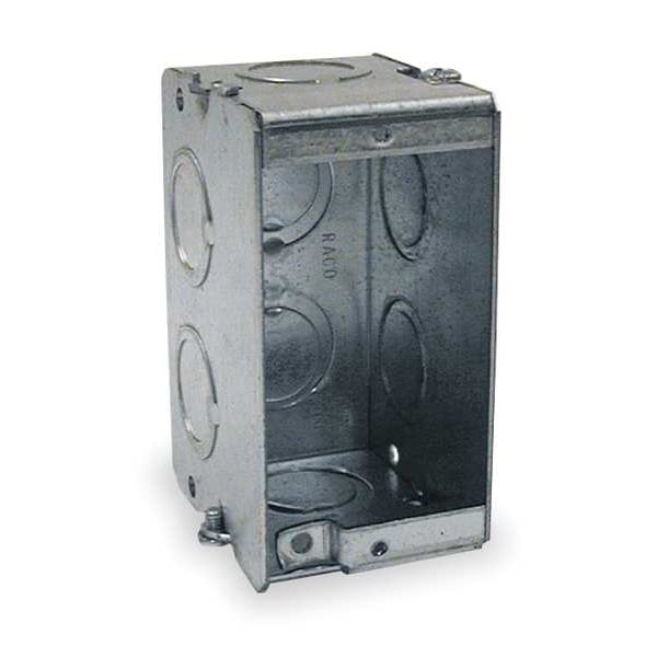 Raco Electrical Box, 15.5 cu in, Masonry Box Type, 1 Gang, Steel - 688