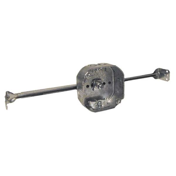 Raco Electrical Box, 15.5 cu in, Octagon Box Type, 2 Gangs, Galvanized Steel, Octagon Shape - 326