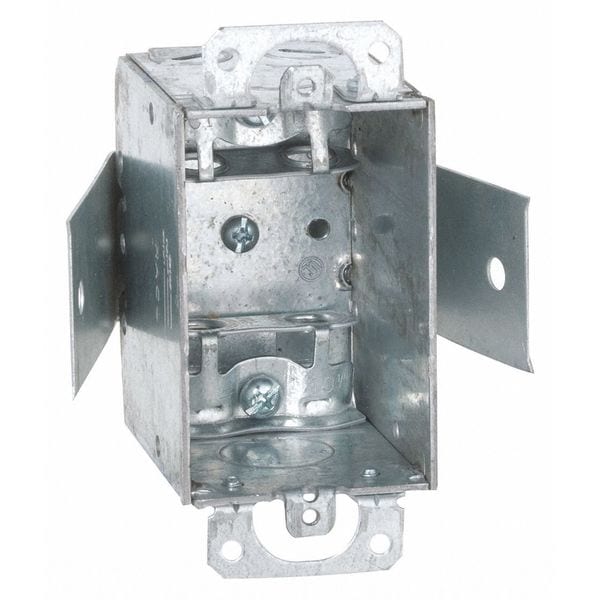 Raco Electrical Box, 12.5 cu in, Switch Box Type, 1 Gang, Steel - 526