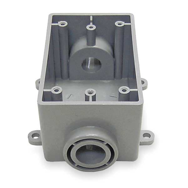 Cantex Weatherproof Electrical Box, 21 cu in, FSC Box Type, 1 Gang, PVC, Rectangular Shape - 5133463