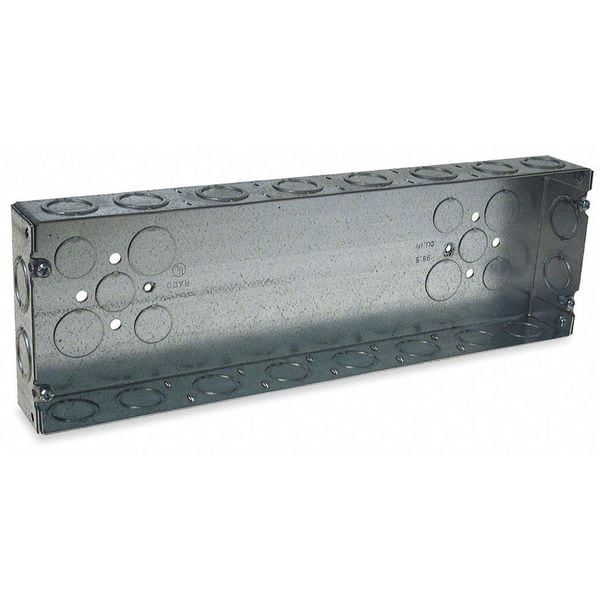 Raco Electrical Box, 98.5 cu in, Gang Box Type, 6 Gangs, Galvanized Steel - 955