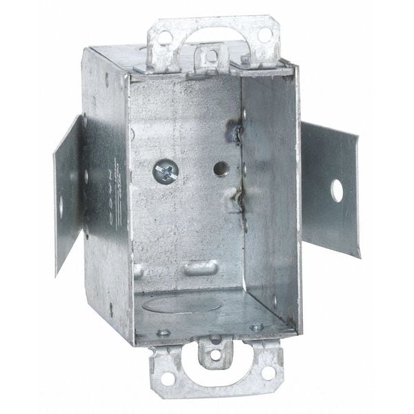 Raco Electrical Box, 12.5 cu in, Switch Box Type, 1 Gang, Steel - 508