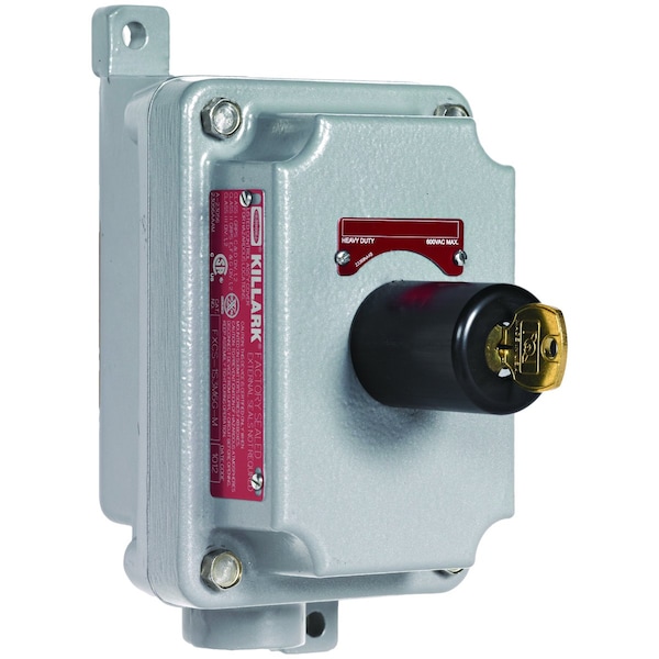 Hubbell Killark Pos, 2 Key Sel, Swt Maint, 2No/2Nc, 1/2" DE - FXCS-1K2A5-M