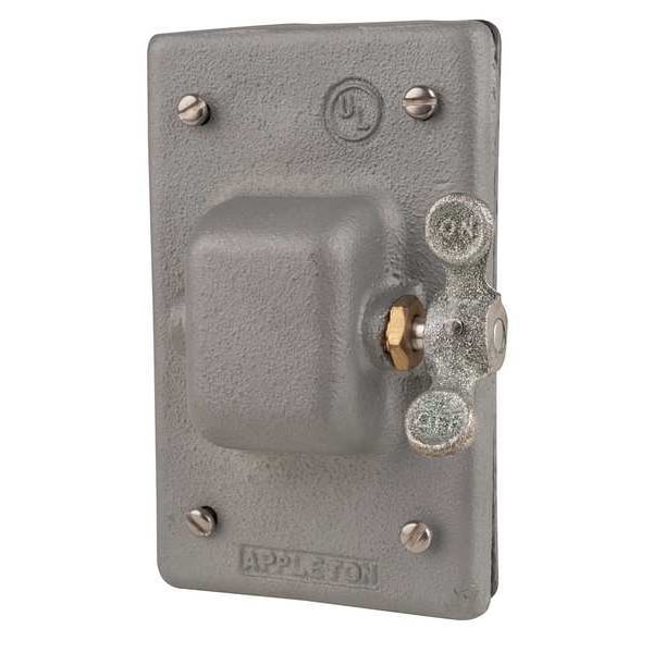 Appleton Electric 1 -Gang Vertical Weatherproof Cover, 2-13/16" W, 4-9/16" H - FSK-1PBS