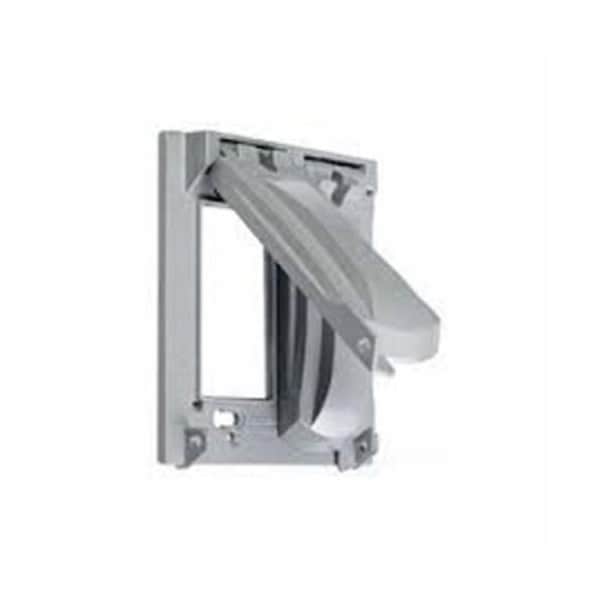 Mulberry Electrical Box Cover, 2 Gangs, Aluminum, Single Receptacle and Toggle Switch Cover - 30461