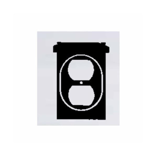 Mulberry Electrical Box Cover, 1 Gang, Aluminum, Duplex Receptacle Cover - 30550