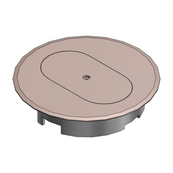 Carlon Electrical Box Cover, Round, Non-Metallic, Duplex Receptacle Cover - E97DST