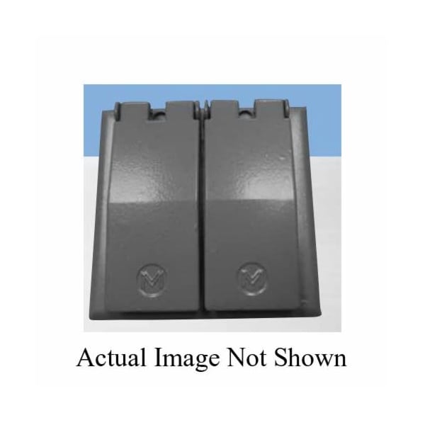 Mulberry Electrical Box Cover, 2 Gangs, Aluminum, GFCI Duplex Receptacle and Toggle Switch Cover - 30457