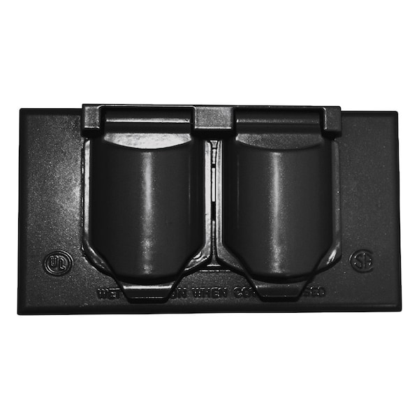 Sigma Engineered Solutions Electrical Box Cover, 1 Gang, Metal Die-Cast, Duplex Receptacle Cover - 14245BR