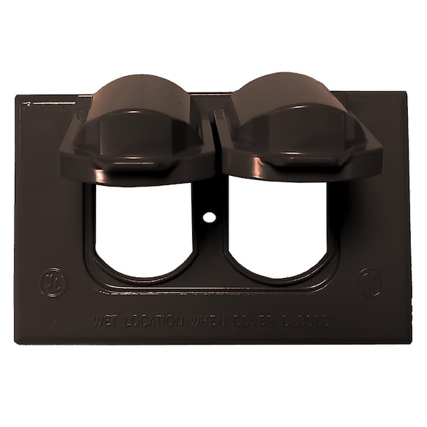 Sigma Engineered Solutions Electrical Box Cover, 1 Gang, Metal Die-Cast, Duplex Receptacle Cover - 14245BR
