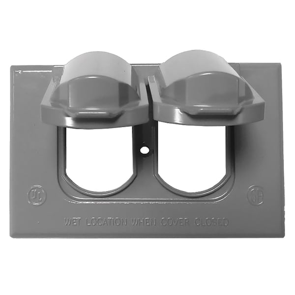Sigma Engineered Solutions Electrical Box Cover, 1 Gang, Metal Die-Cast, Duplex Receptacle Cover - 14245